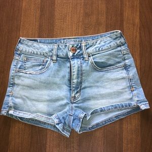 High rise jean short